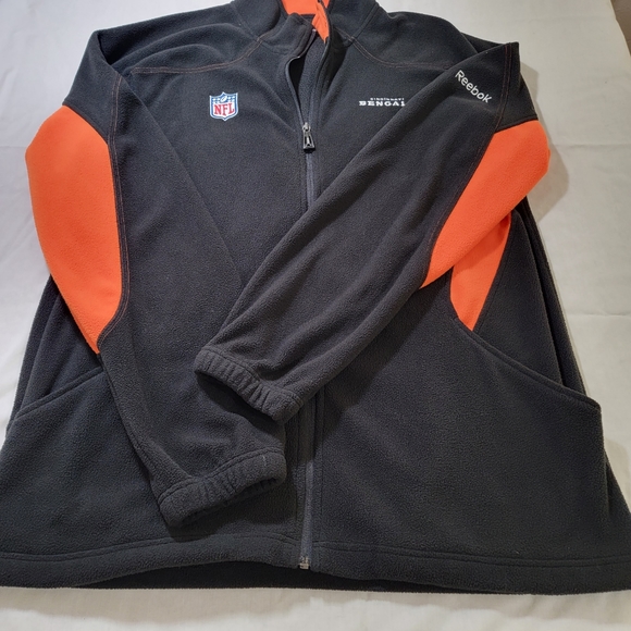 Mens size Large 2011 Reebok NFL Cincinnati Bengals Full Zip Fleece Jacket - Picture 3 of 9